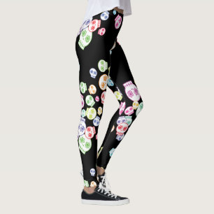Leggings Fouillis de crânes sucrés