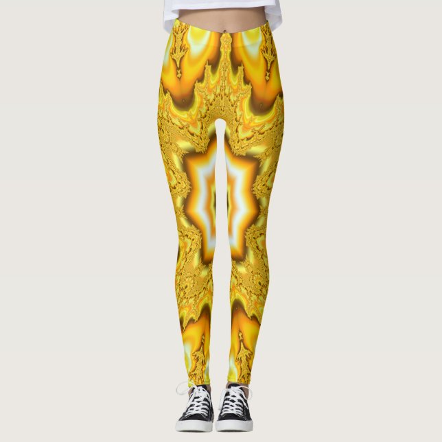 Leggings fractaux Gold Star (Devant)