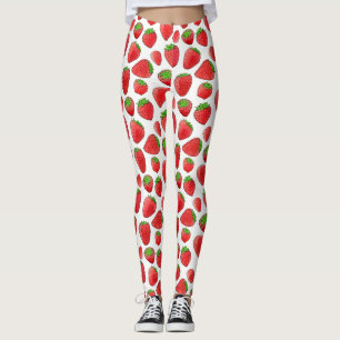 Leggings Fraise d'aquarelle