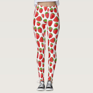 Leggings Fraise d'aquarelle