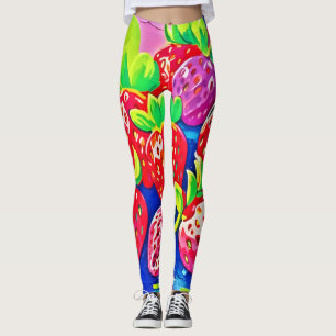 Leggings Fraises Pop Art