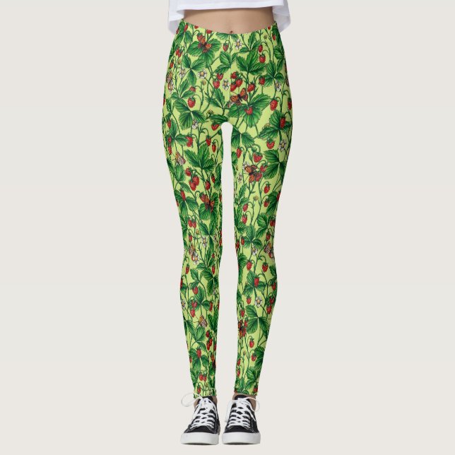 Leggings Fraises sauvages sur miellerie (Devant)