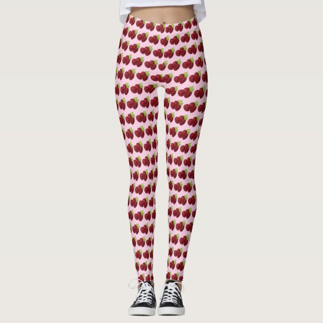 Leggings Framboises rouges framboises mûres Imprimer (Devant)