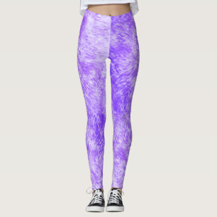 Leggings français de fourrure violet