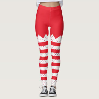 Leggings Frappes et points elfes de Noël