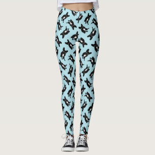 Leggings Frenchie brindle mignon en art numérique noir et