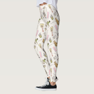 Leggings FRIENDS™ Motif Dessin Animé Brun