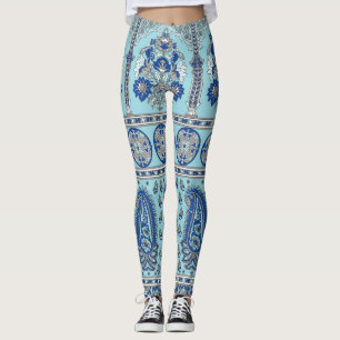 Leggings Frontière asiatique de Paisley : Design traditionn