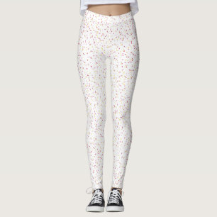 Leggings Fruit de citronnelle framboise, points rose et jau
