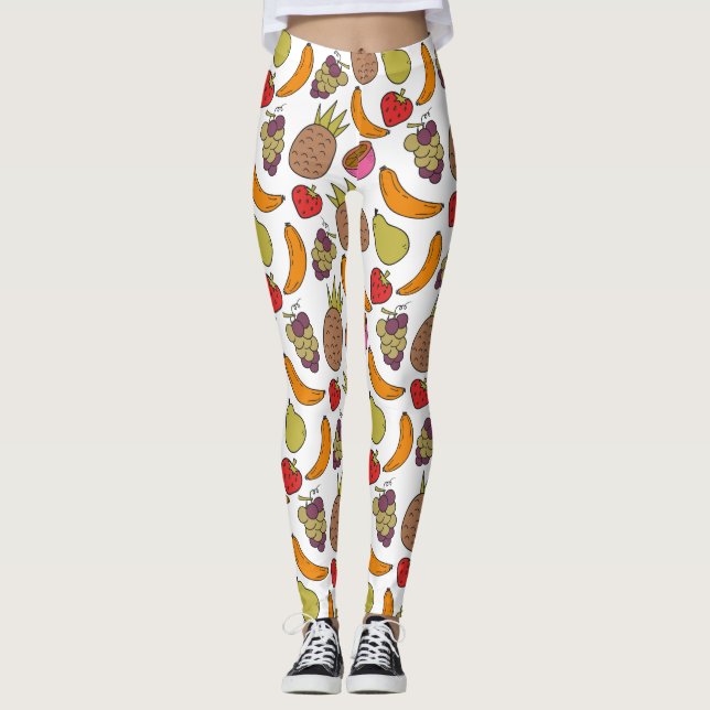 Leggings Fruit motif transparent | motif de surface de frui (Devant)