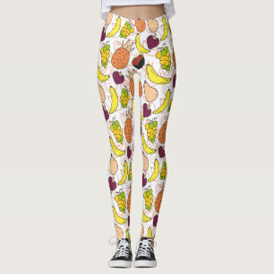 Leggings Fruit motif transparent   motif de surface de frui