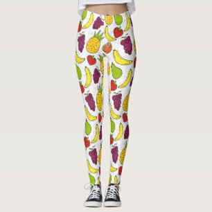 Leggings Fruit motif transparent   motif de surface de frui