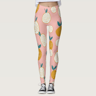 Leggings Fruits colorés, motif arrière - plan sans soudure.