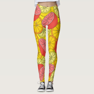 Leggings Fruits d'agrumes Motif transparent