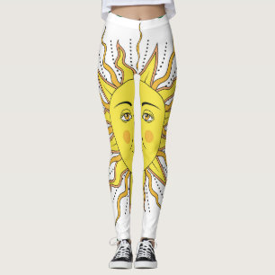 Leggings Fruits de citron tropicaux, Face Soleil.