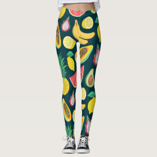Leggings Fruits tropicaux Vintage Motif Bliss