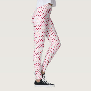 Leggings Fuchsia Rouge Carmin Points Motif