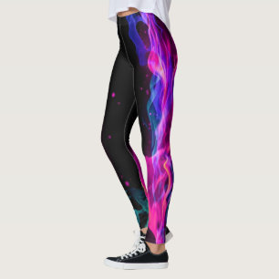 Leggings Fumée de flamme colorée chaude