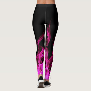 Leggings Fumée de flamme rose chaud