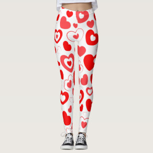 Leggings Fun Holiday Heart Design
