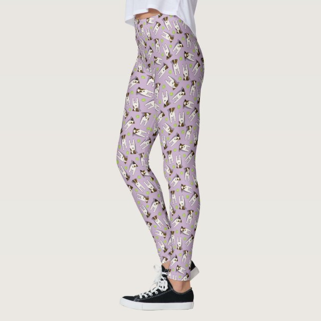 Leggings Fun Jack Russell Terriers avec des balles de tenni (Gauche)