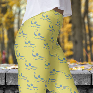 Leggings Fun Jaune Femme Motif de water-polo