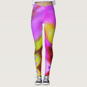 Leggings Fun Psychedelic Colorful Motif de fureur