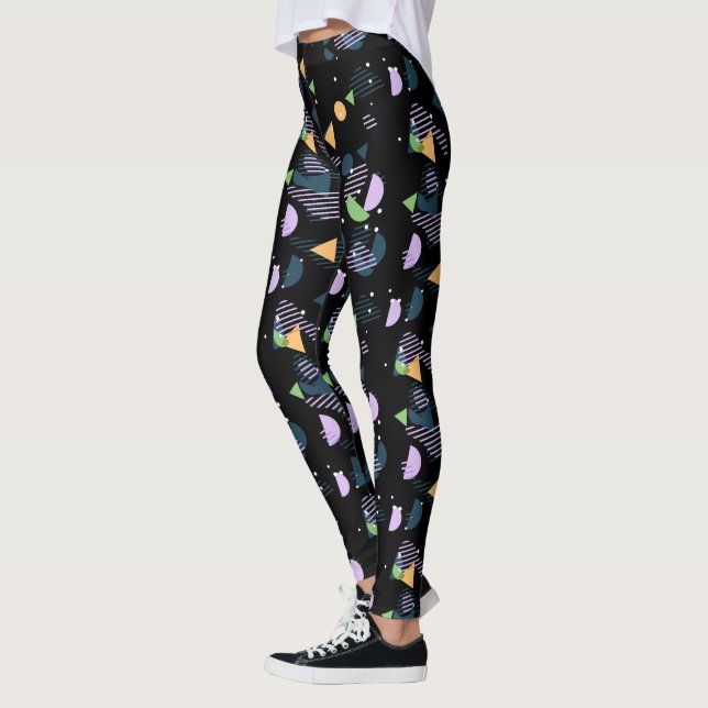 Leggings Funky Hip géométrique Abstrait les années 50 Art M (Gauche)