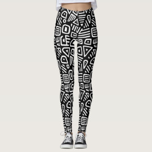 Leggings Funky noir et blanc