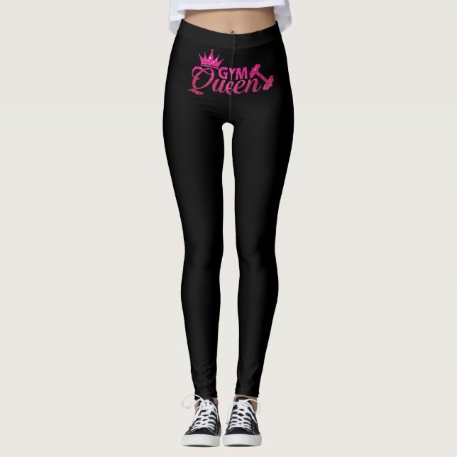 Leggings Funky rose faux parties scintillant salle de gym t (Devant)