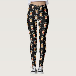 Leggings Funny Hamster Boxing Tall Enough for Your Shins 