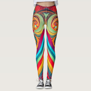 Leggings Fusion de vague de couleur – Art de tourbillon abs