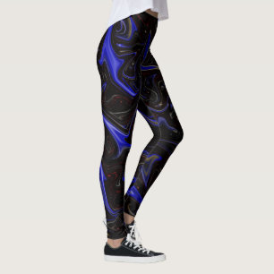 Leggings "Galactic Swirl : Le marbre de l'espace bleu et no