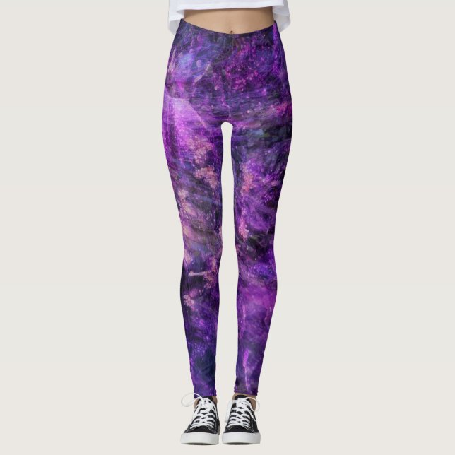 Leggings Galactique violette (Devant)