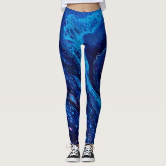 Leggings Galaxie bleue abstraite