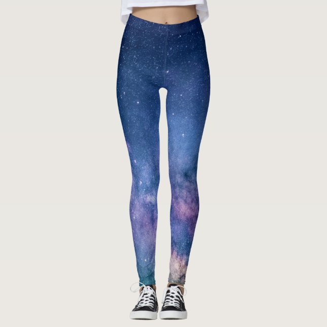 Leggings Galaxie de la Voie Lactée (Devant)