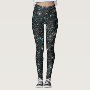 Leggings Galaxy Stars Cosmic Outer Space Universe Noir