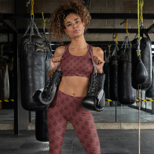 Leggings Gants de boxe motif suspendu sport vintage