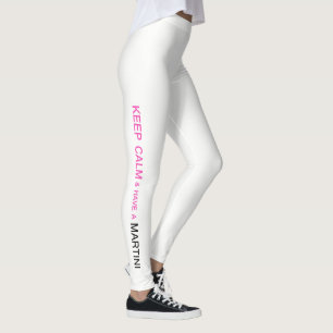 LEGGINGS "GARDEZ LE CALME ET AVEZ UN MARTINI"