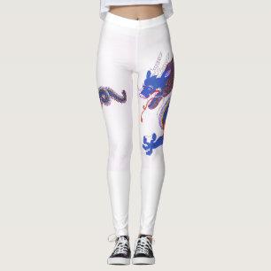 Leggings Gardien d'Azur - Dragon Japonais du Ciel Oriental