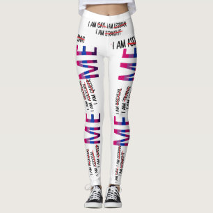 Leggings Gay, Lesbienne, Bi, Trans, Queer, Asexué JE SUIS E