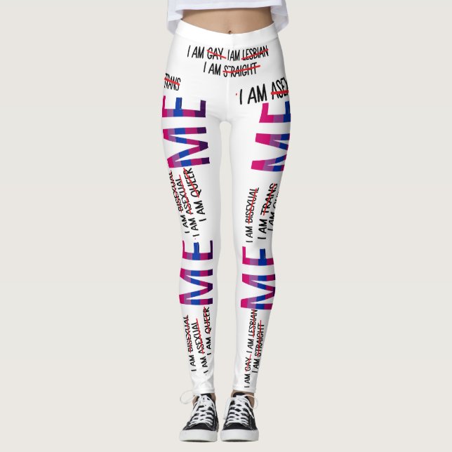 Leggings Gay, Lesbienne, Bi, Trans, Queer, Asexué JE SUIS E (Devant)