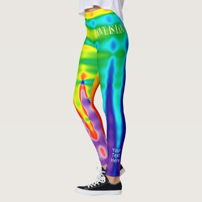 Leggings Gay pride personnalisé L'amour arc-en-ciel est l'a (Gauche)