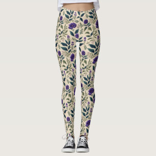 Leggings Gentian bleu Vintage Floral