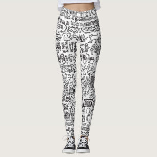 Leggings Geo design abstrait motif.