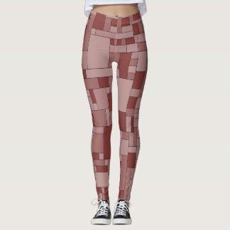 Leggings Geometric Blocks , seamless abstract texture