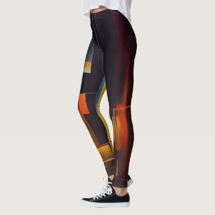 Leggings Géométrie Abstraite des Lumières Urbaines