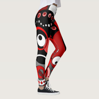 Leggings - Géométrie rouge