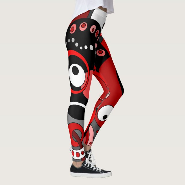 Leggings - Géométrie rouge (Droite)