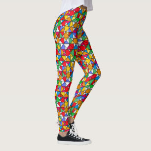 Leggings géométriques de mode Pop